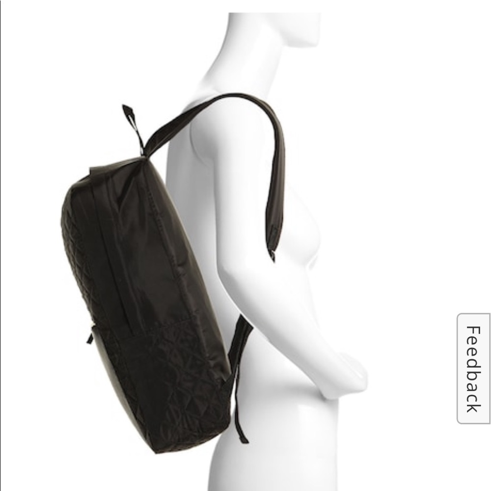 DSW black quilted backpack